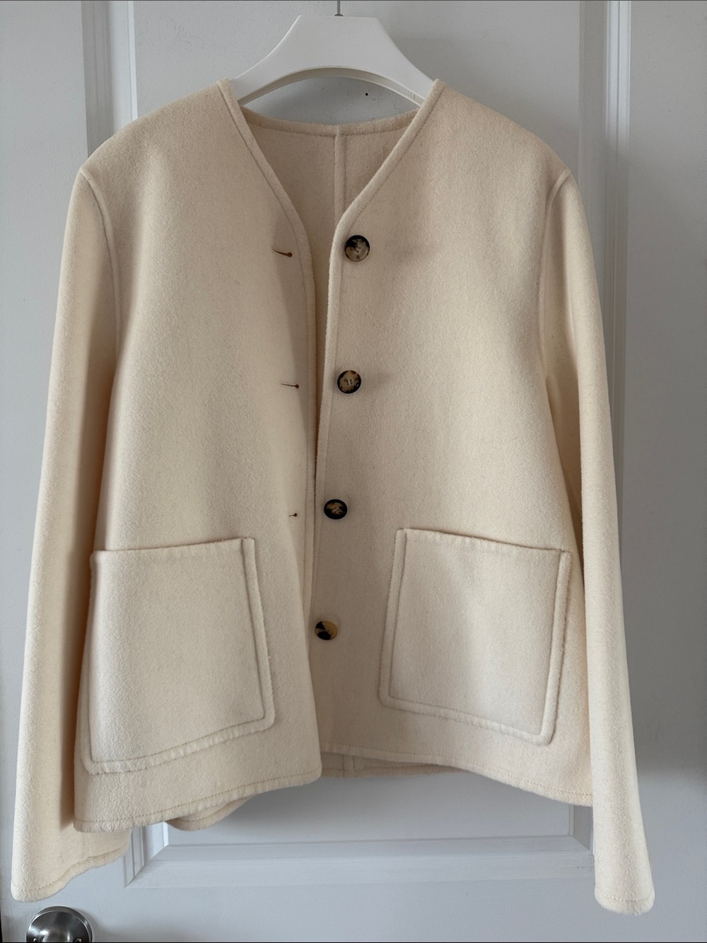 Wool blend coat for women